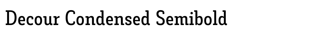 Decour Condensed Semibold